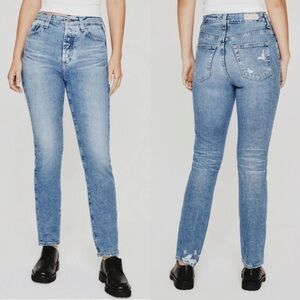 NWT Ag Adriano Goldschmied Alexxis Slim High Rise Vintage Jeans Contour Ag-Ed